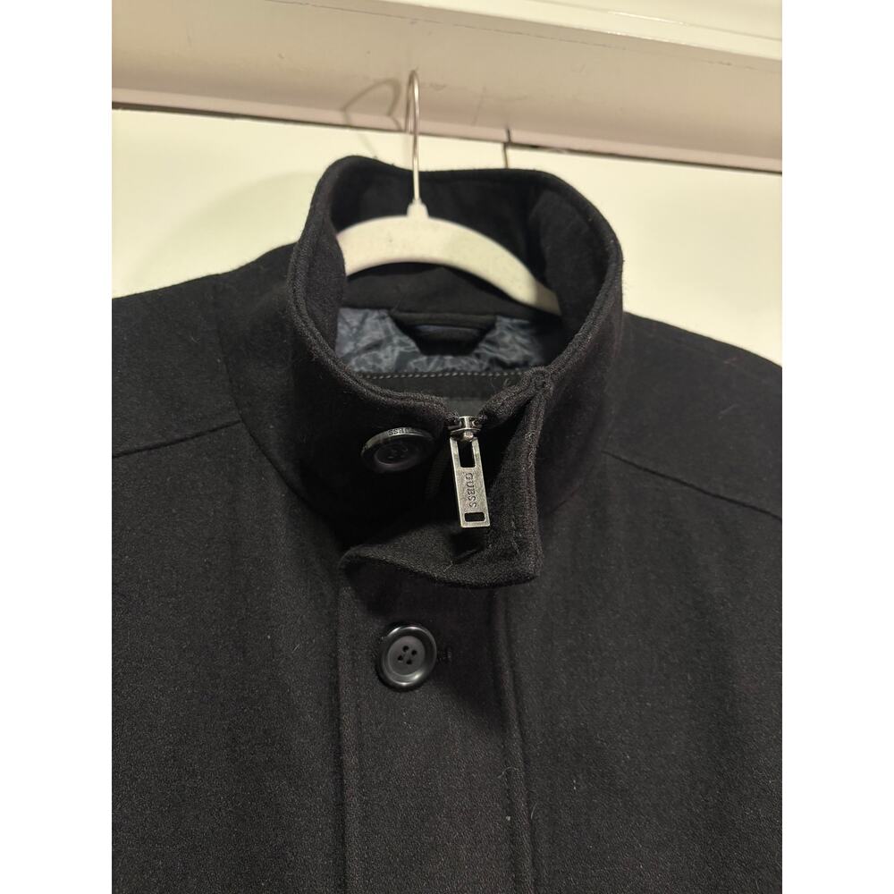 Guess Black Wool Blend Men's Jacket Size XL - Picture 6 of 9